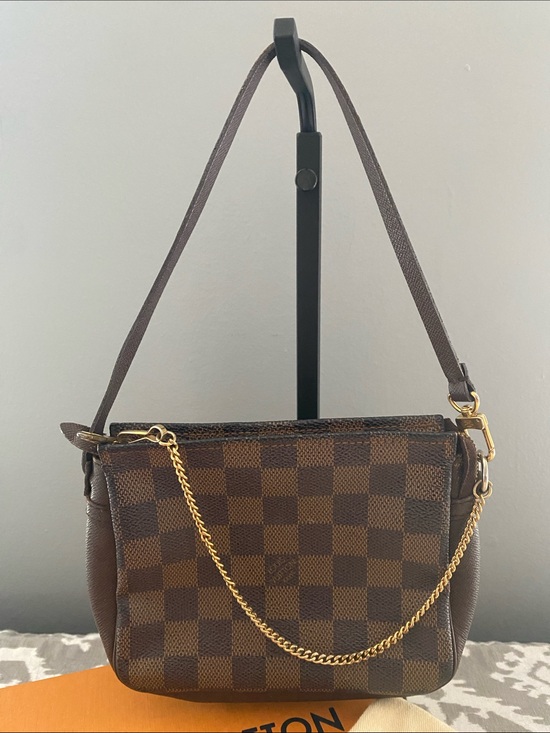 Louis Vuitton Handbags - Louis Vuitton Damier Ebene Trousse Pochette w/Authentic Strap & Chain w/COA